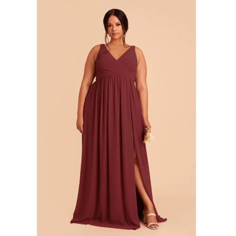 Birdy Grey Laurie Chiffon Dress In Rosewood, Size Xxl Wedding Bridesmaid